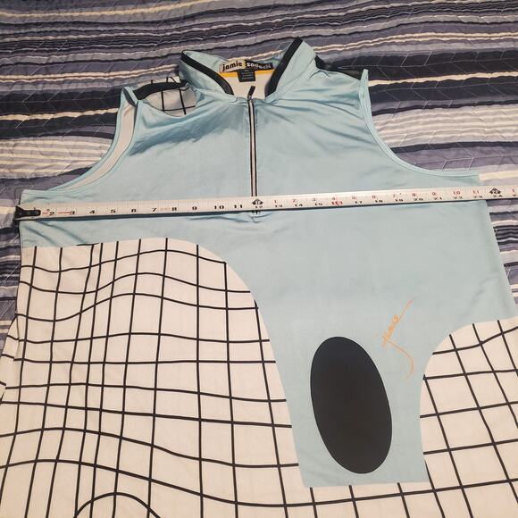 JAMIE SADOCK Size XL/XXL (fitted) Sleeveless Women's 1/4 Zip Geometric Golf Top - Picture 6 of 7